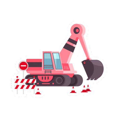 Baustelle Bagger Sticker by stadtkonstanz