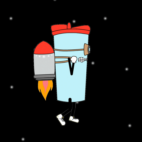 Outer Space Cartoon GIF by Sweet Hospitality Group