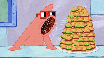 Hungry Spongebob Squarepants GIF by nounish ⌐◨-◨