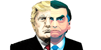 Trump Bolsonaro Sticker by Síntesis_mundial