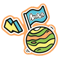 Space Color Sticker by Momoeliquid