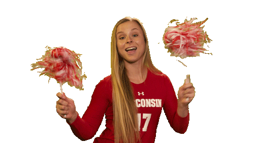 Celebrate Wisconsin Volleyball Sticker by Wisconsin Badgers for iOS ...