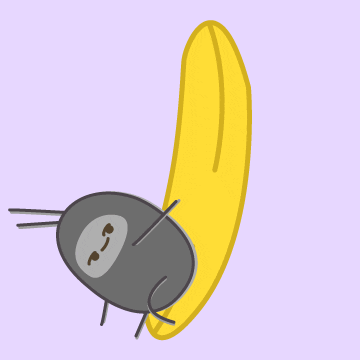 character banana GIF by bakubaku the cockroach
