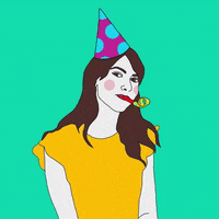Happy Birthday Party Hard GIF by Kim Campbell
