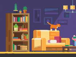 oleg #cat #run #mess #flat GIF