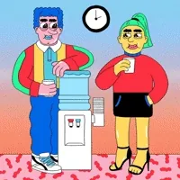 office wink GIF by Grace Lee