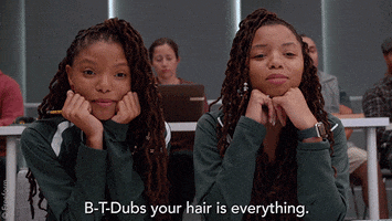 Chloe X Halle Reaction GIF by grown-ish