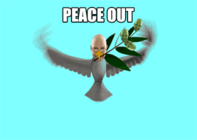 Flying Peace Out GIF