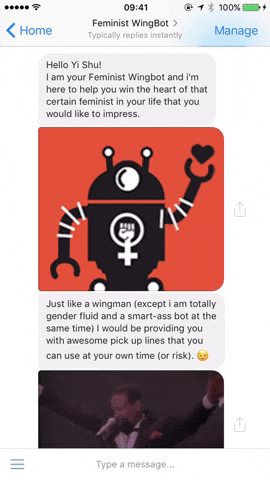 feminist chatbot GIF by Mashable