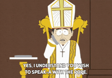 pope vatican GIF by South Park 