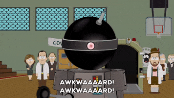 robot threatening GIF by South Park 