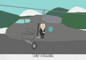 jumping ted turner GIF by South Park 