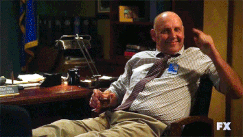 One_Broken_Shoelace justified fx tim_gutterson boners at work boss is an idiot GIF