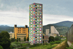 pattern-nostrum art psychedelic mask architecture GIF