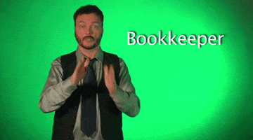 sign language bookkeeper GIF by Sign with Robert