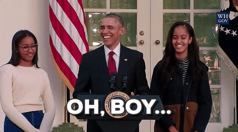 Oh Boy Lol GIF by Obama - Find & Share on GIPHY