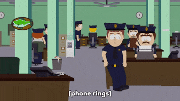 police station telephone GIF by South Park 