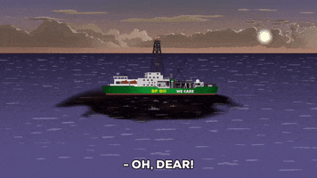 oil spill water GIF by South Park 