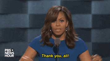 Michelle Obama Thank You GIF by Election 2016