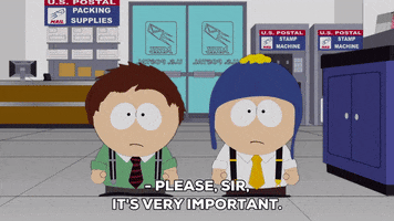 begging post office GIF by South Park 