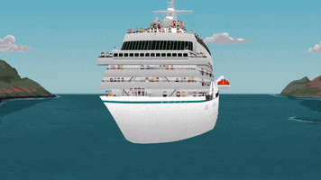 sinking cruise ship GIF by South Park 