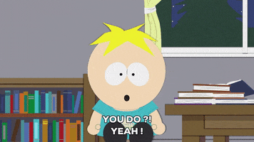 butters stotch shrug GIF by South Park 