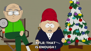 scolding christmas tree GIF by South Park 