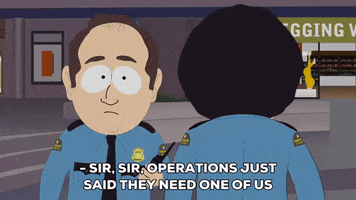 security informing GIF by South Park 