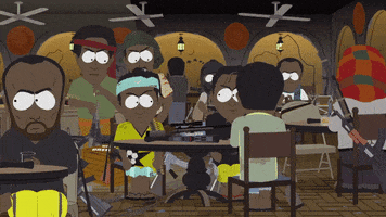 group getting up GIF by South Park 