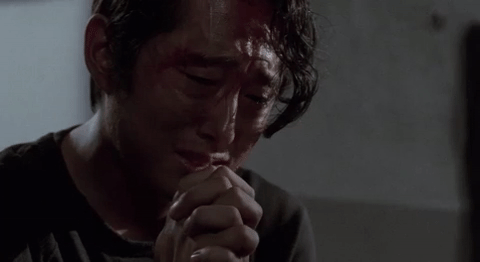  season 4 episode 10 crying cry the walking dead GIF