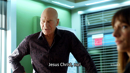 Patrick Stewart No GIF by Blunt Talk