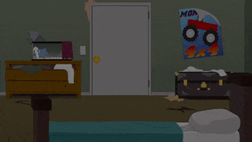 nervous bed GIF by South Park 