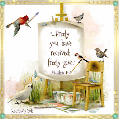 jesusismyrock freely give GIF