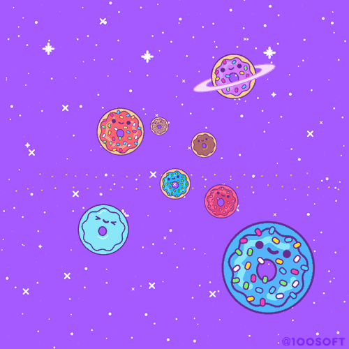 Space Donut GIF by 100% Soft
