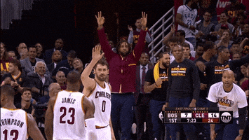 excited cleveland cavaliers GIF by NBA