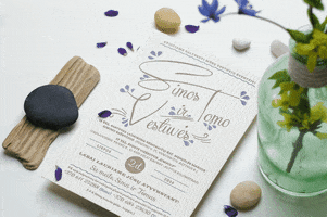gediminasmince letterpress wedding invitation GIF