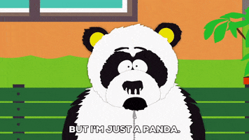 sad panda GIF by South Park 
