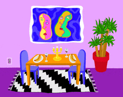 mannietee picasso houseplant hotdogs tongues GIF