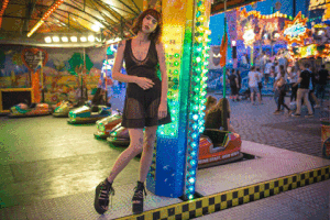 jankruck girl 90s neon model GIF