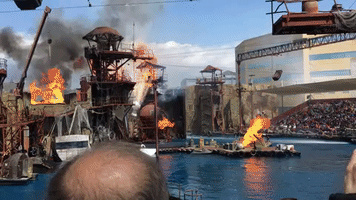 meicheng_lee universal studios hollywood water world GIF