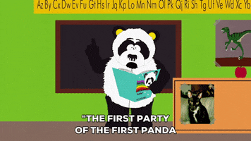 panda teacher GIF by South Park 