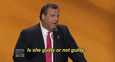 Is She Guilty Or Not Guilty Chris Christie GIF by Election 2016