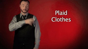 sign language plaid clothes GIF by Sign with Robert