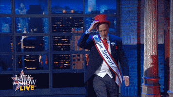 Jon Stewart Hello GIF by The Late Show With Stephen Colbert