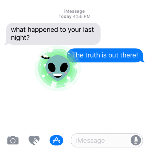 cinderlystyle emoji alien stickers ufo GIF