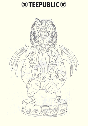 chetphillips art illustration cthulhu chet phillips GIF