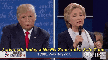 Presidential Debate I Advocate Today A No Fly Zone And A Safe Zone GIF by Election 2016