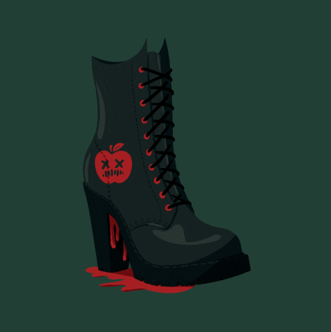 LaPageDeCam apple shoes witch punk GIF
