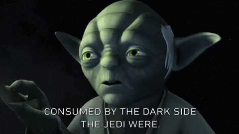 consumed by the dark side the jedi were