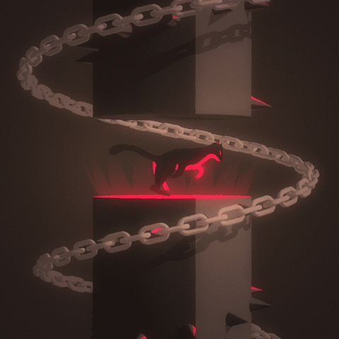 super77tv cat animation 3d chains GIF